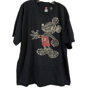 DISNEYLAND‎ RESORT MICKEY MOUSE T-SHIRT ADULT 2XL Black Disney Parks